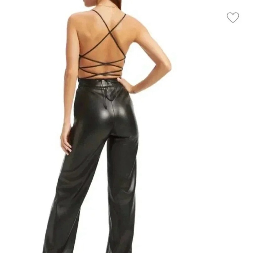 Good American Black Faux Leather Outfit | SOLD OUT in stores!